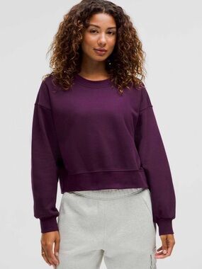 Lululemon Pertectly Oversized Cropped Crew *French Terry Dramatic Magenta